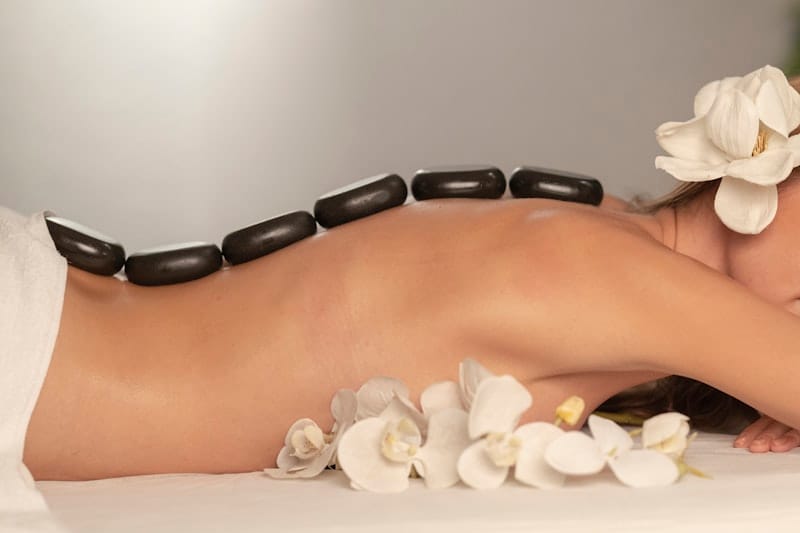 Hot stone massage treatment